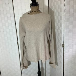 New 12th Love beige pullover sweater size small oversized